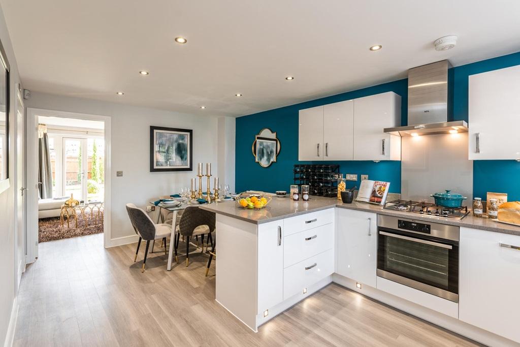 You get a beautiful open plan kitchen