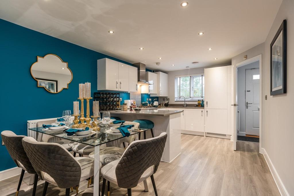 With a lovely dining area