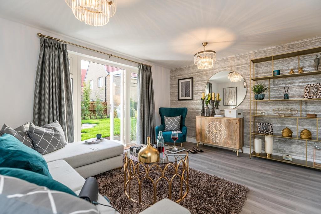 The rear living room opens up to the garden