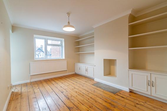 Living room with door to balcony