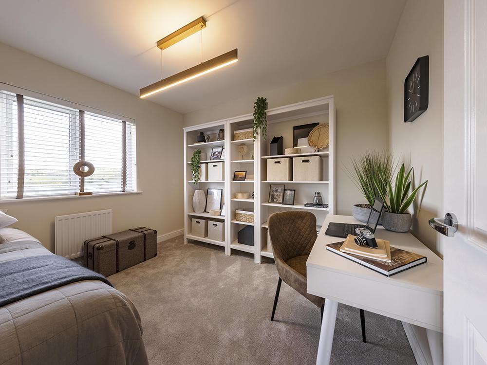 Fourth bedroom that can double up as a study ideal for home working