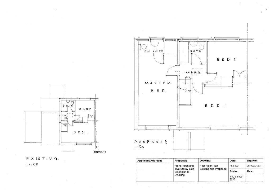 2021 0025 first floor plan existing and proposed 9