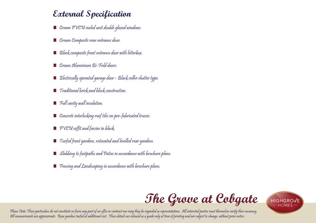 External specification