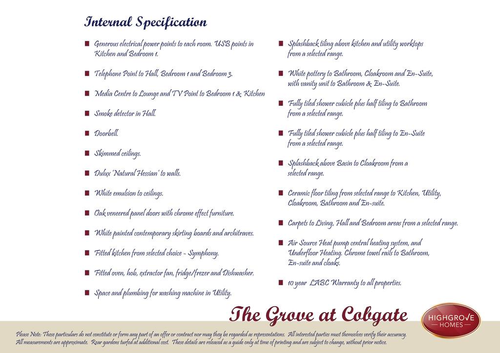 Internal specification
