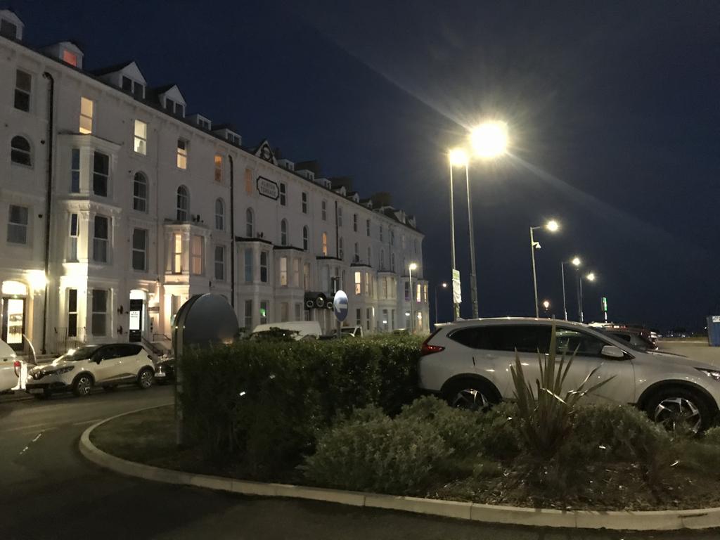 Nightshot of Albion Terrace opposite Premier Inn