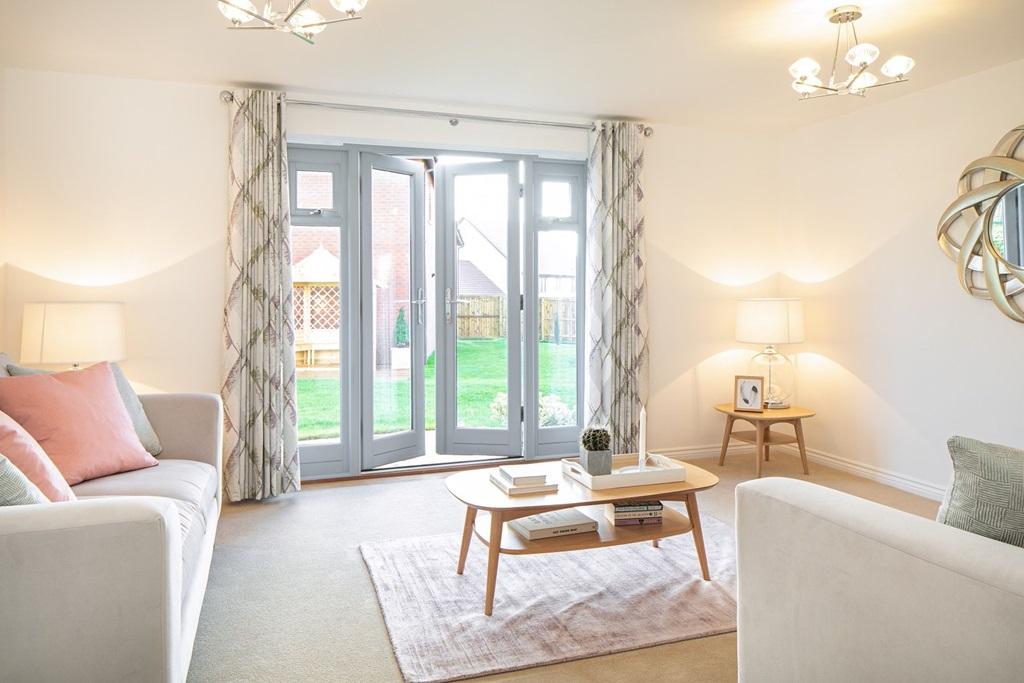 French doors opening out to the garden