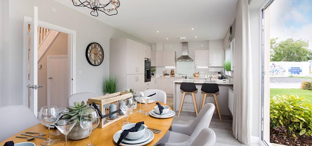 Typical kitchen and dining area