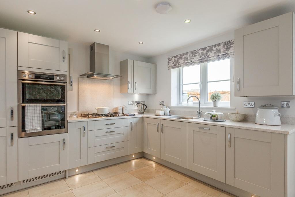A large kitchen area