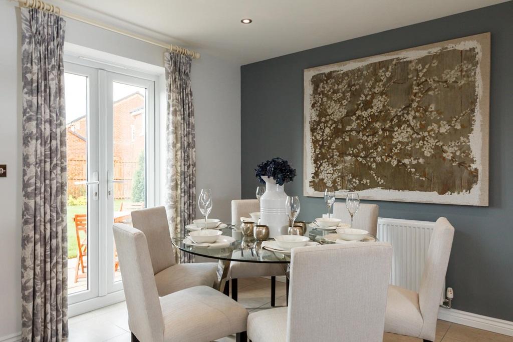Dining area with French doors to the rear garden