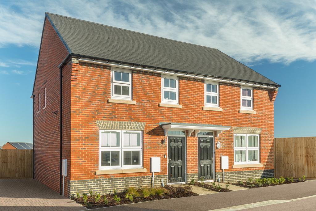 Outside view of archford, 3 bed house type at canford paddock