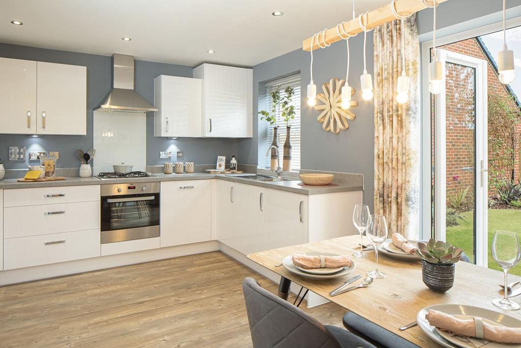 Kitchen / dining area with french doors to the garden of the Archford semi detached 3 bedroom home