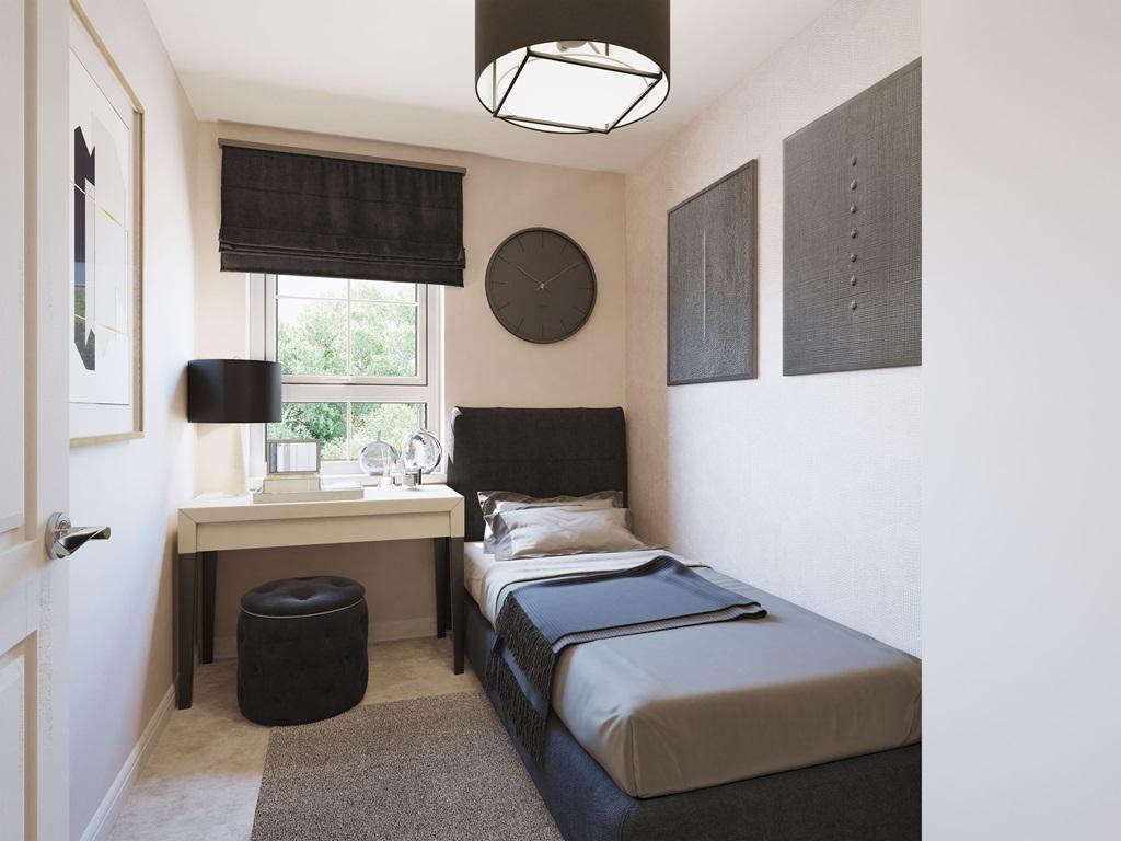 Single bedroom of the Ambersham 2 bedroom apartment
