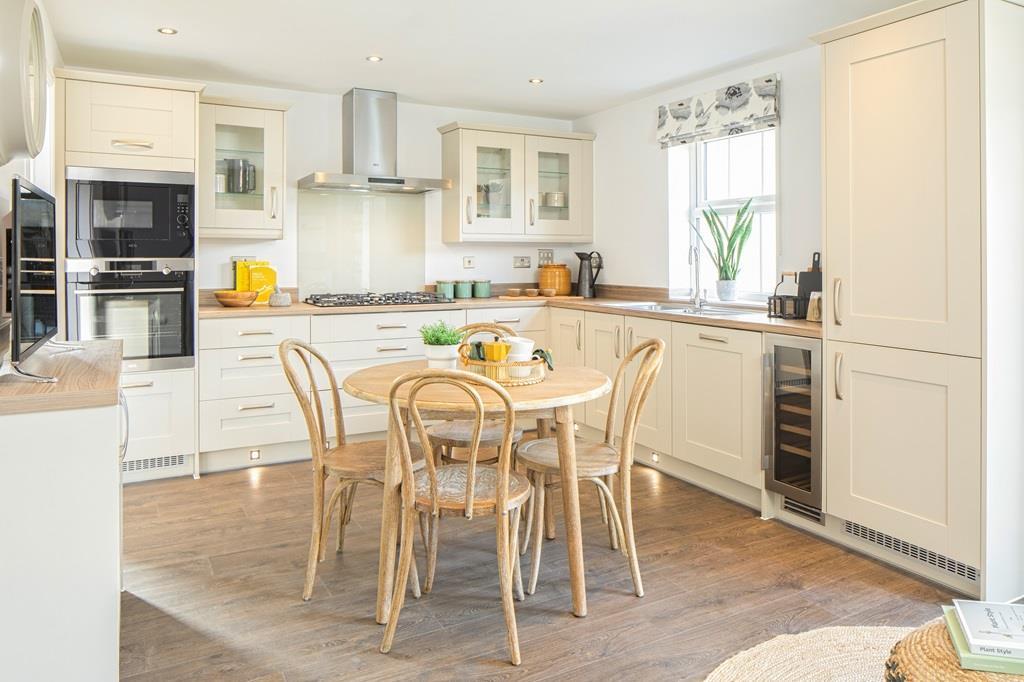 Open plan kitchen in the Chelworth Show Home