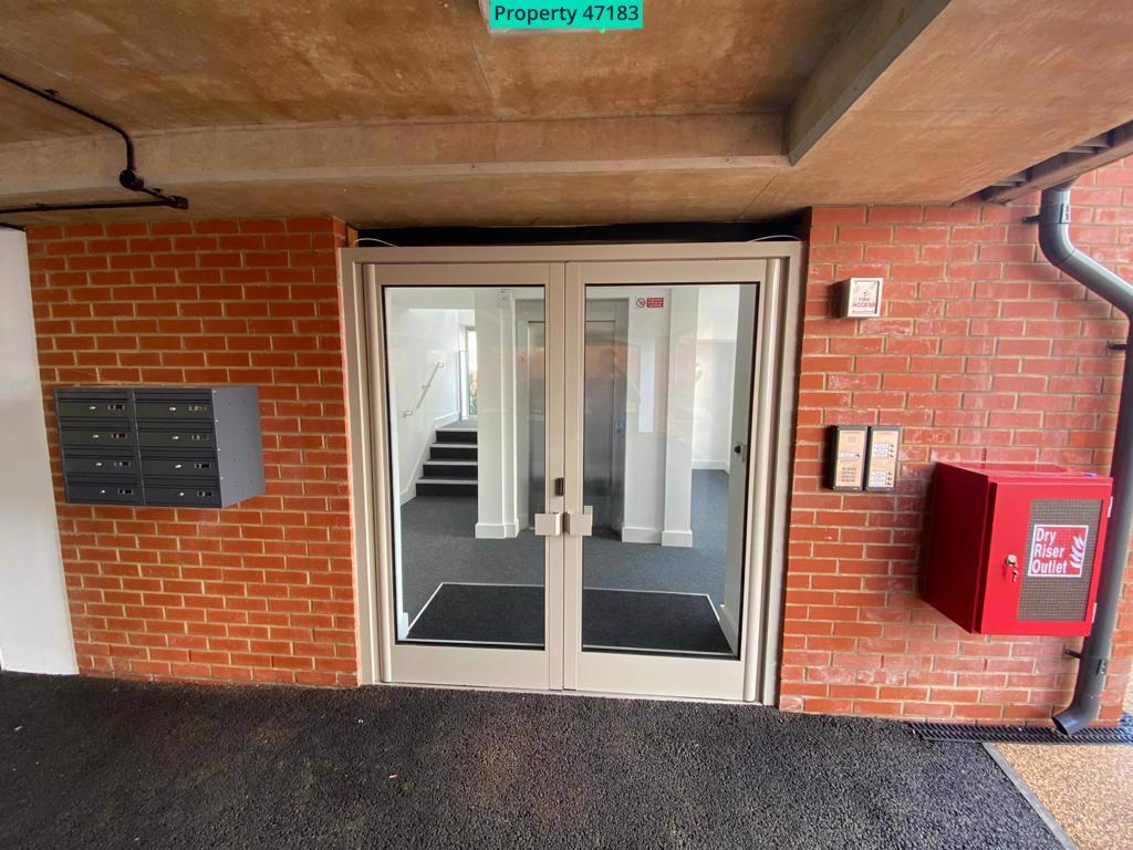 Secure front entrance to apartment complex