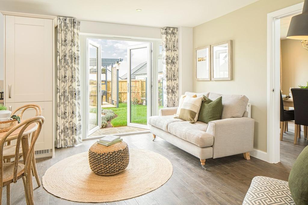 Open plan kitchen in the Chelworth Show Home