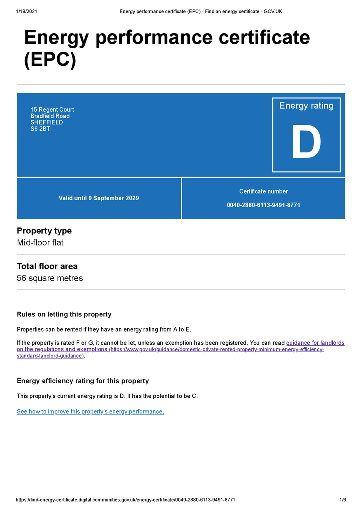 EPC Certificate