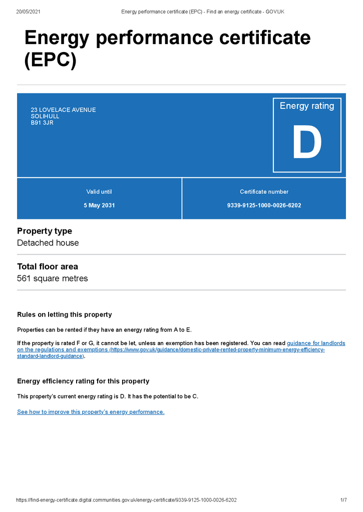 Energy performance c