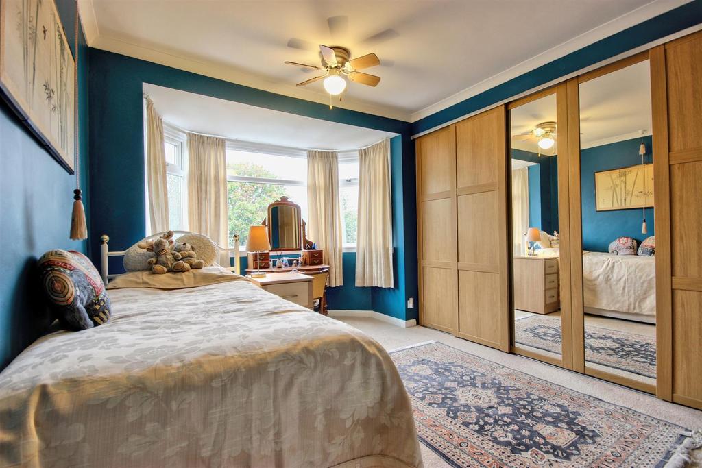 Bedroom with modern wardrobes