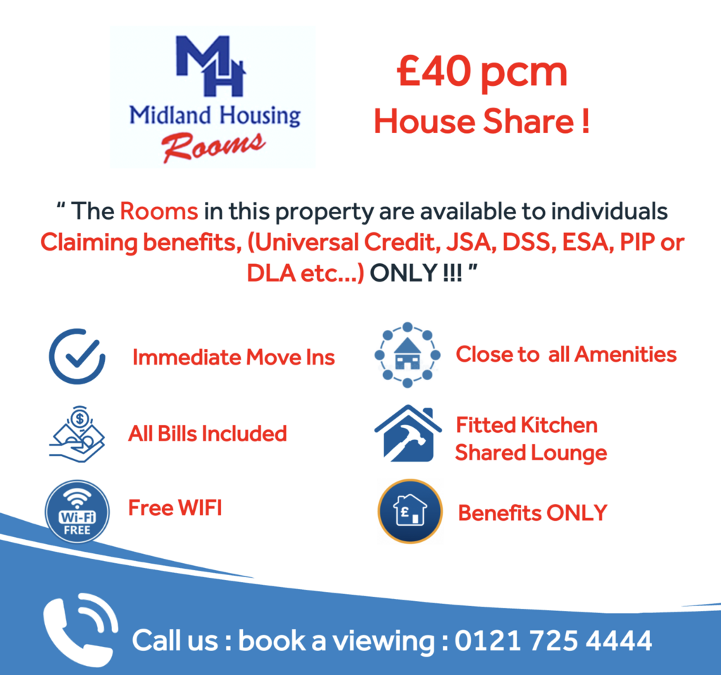 Room 4, Stud Lane, Stechford, B33 9HA 1 bed in a house share £40 pcm