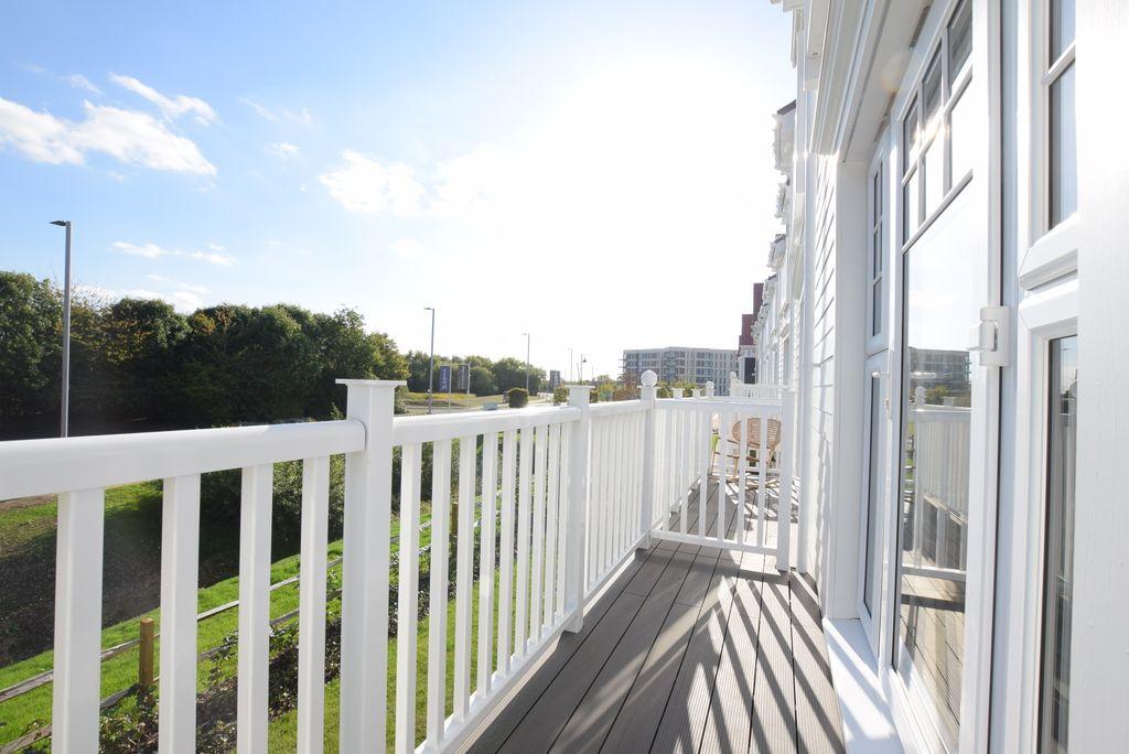 Balcony off first floor living room