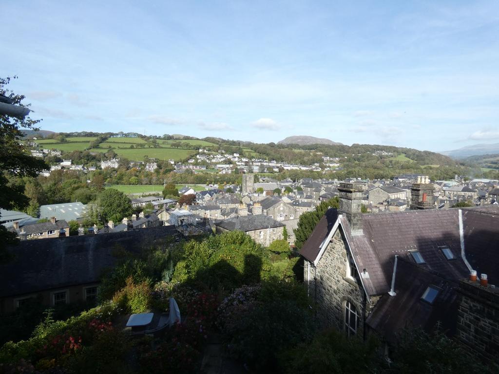 View over town from