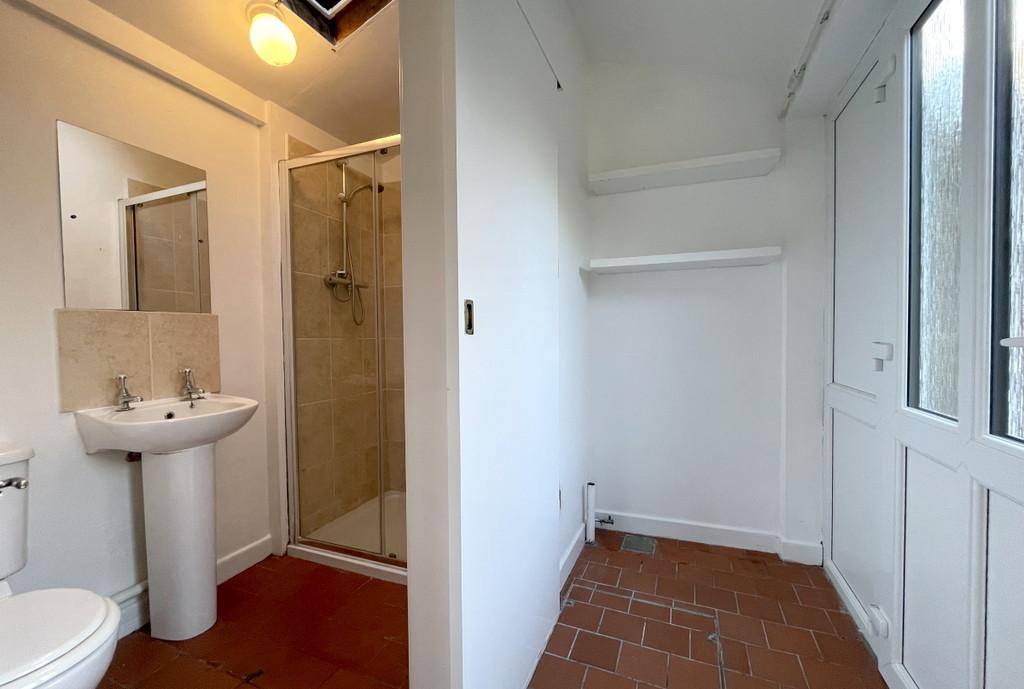Rear hall, shower room