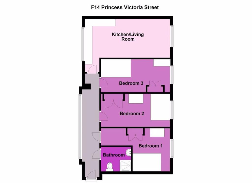Princess Victoria Street, Clifton Village 3 bed flat £1,935 pcm (£447 pw)