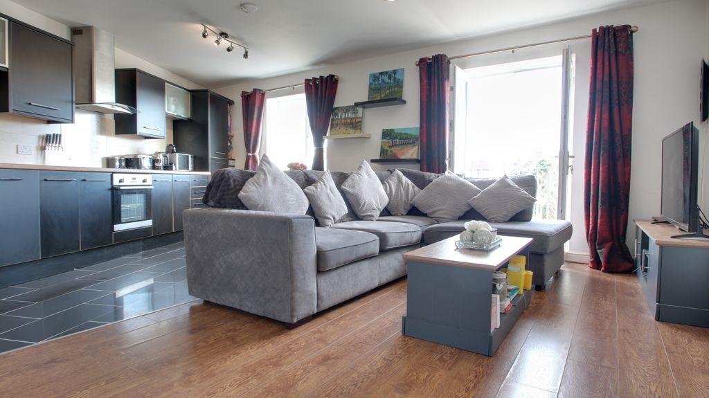 Combined Living Room and Kitchen with Dining Area
