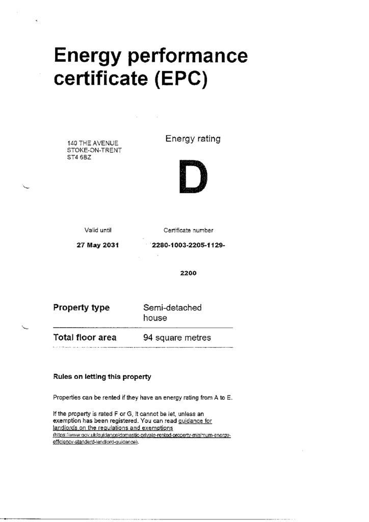 EPC Certificate