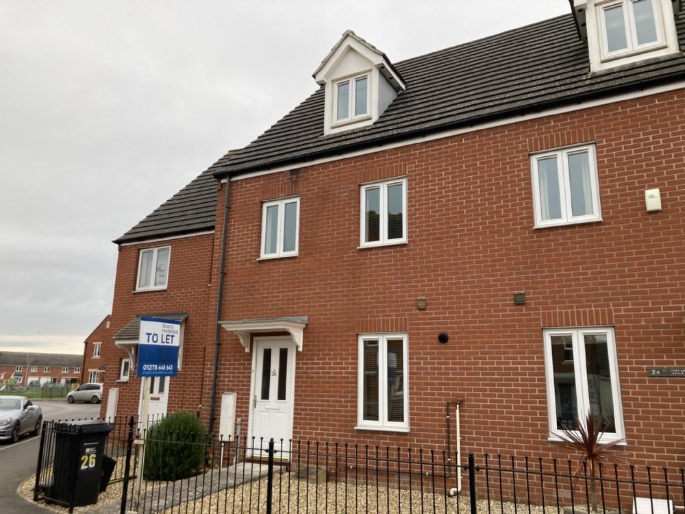 Meadowlands Avenue, Bridgwater 3 bed terraced house £1,250 pcm (£288 pw)