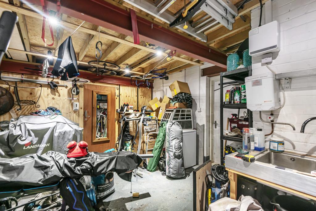 Inside the garage