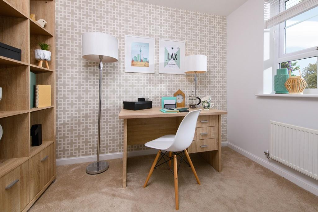 Internal image of the study in the 4 bedroom helmsley home