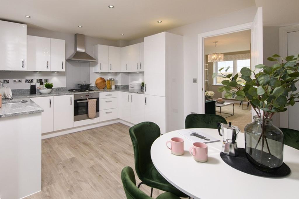 Open plan kitchen dining room