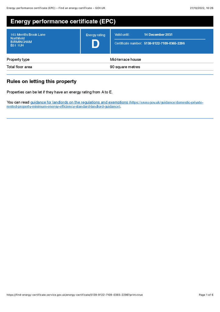 Energy performance certificate (EPC) – Find an ene