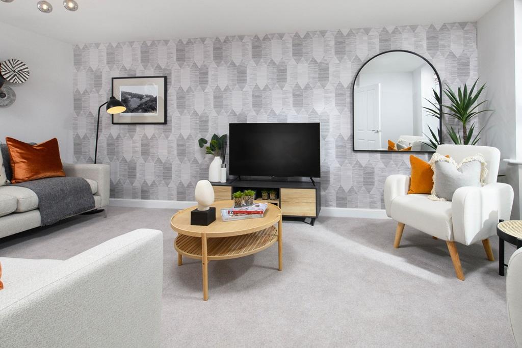 Bay-fronted lounge in Millford style home