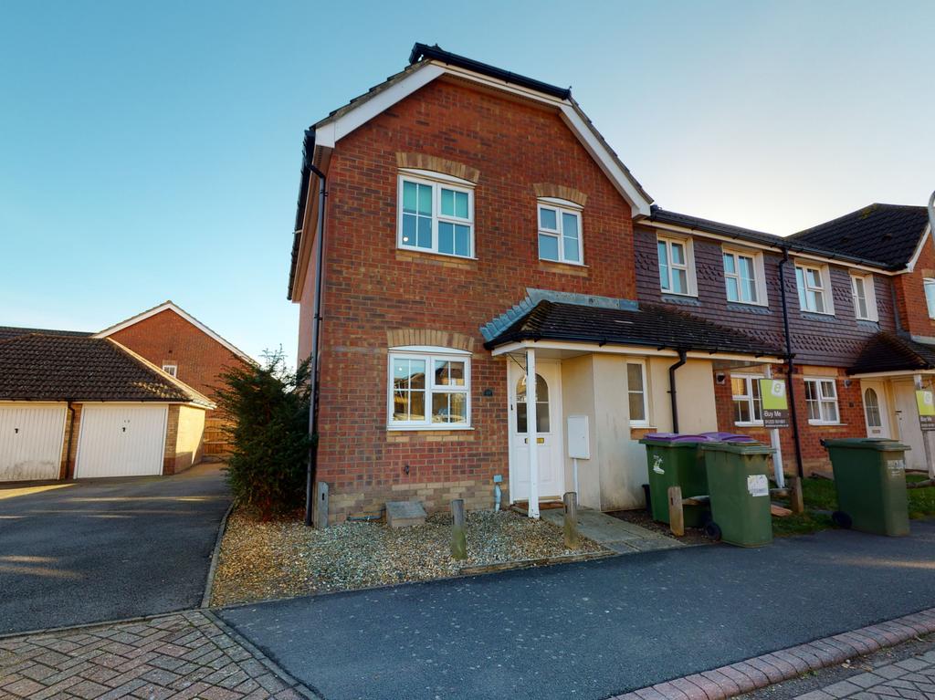 Grice Close, Hawkinge, Folkestone, Kent, CT18 3 bed end of terrace