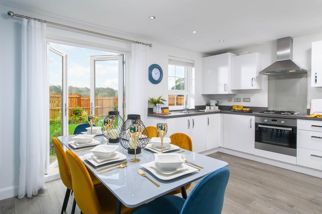 Open plan kitchen diner at the Ellerton