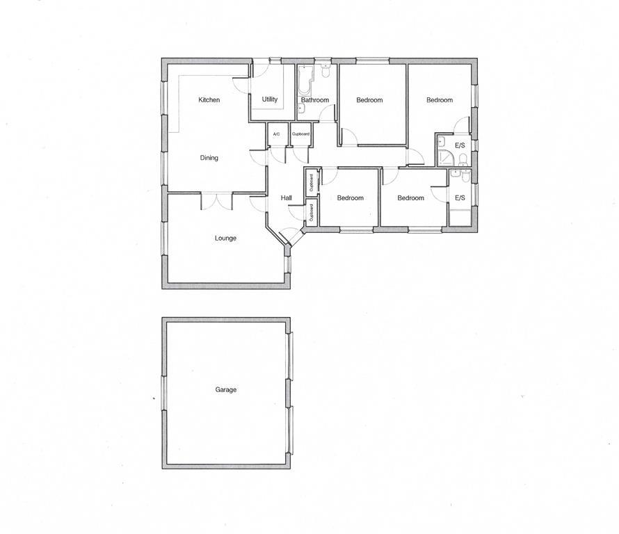 Nant Glas, Llandrindod Wells, LD1 6PD 4 bed detached bungalow £380,000