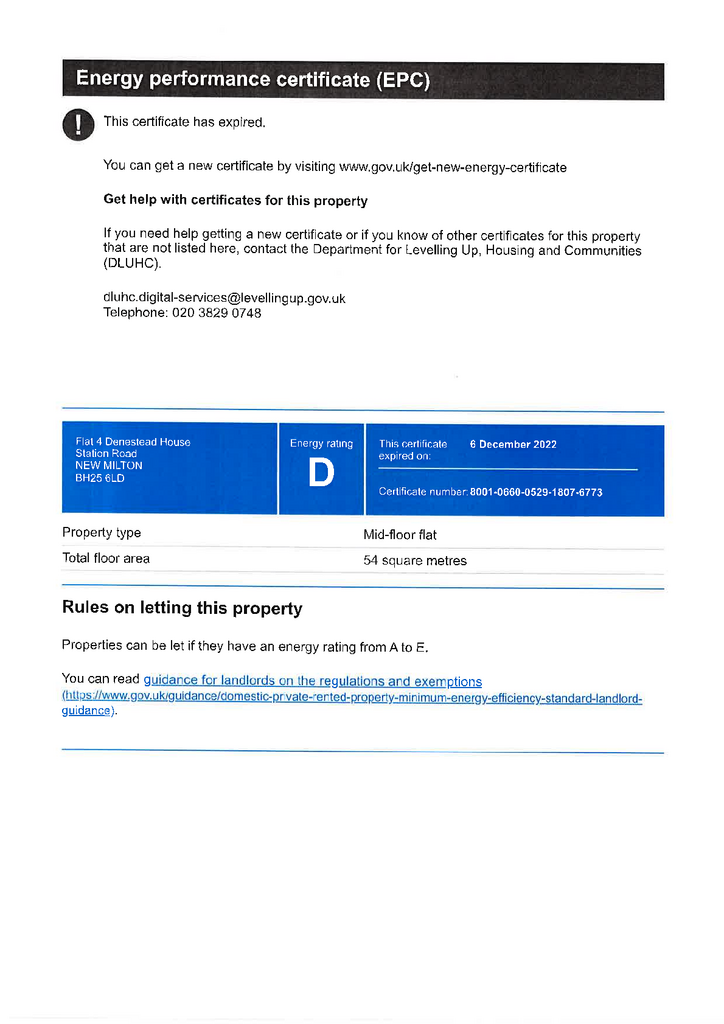 EPC Certificate