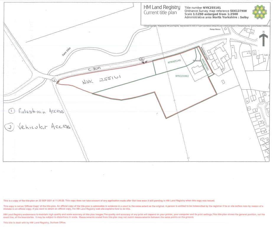 Kelfield Road, Riccall, York Land £20,000