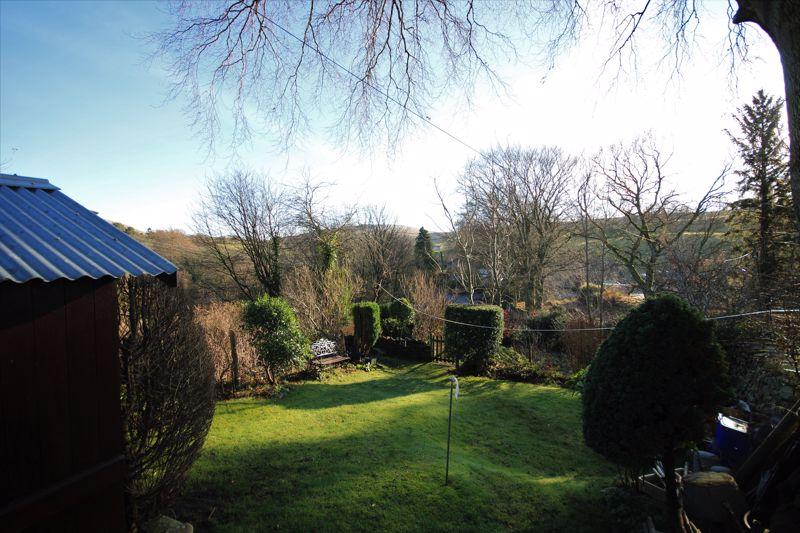 Lawn with shed