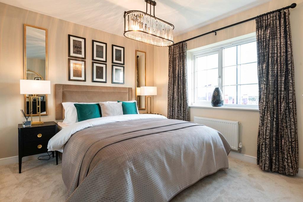The main bedroom is spacious and bright