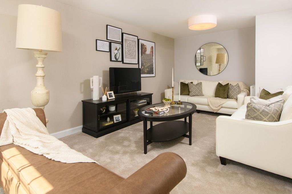 Bay-fronted lounge in Meriden style home