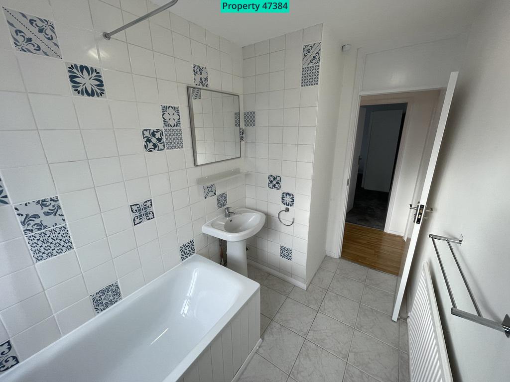 Newly decorated bathroom with new bath