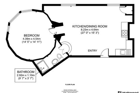 1 bedroom flat to rent, Apt 6, 2 North Sherwood Street, Nottingham, NG1 4DD