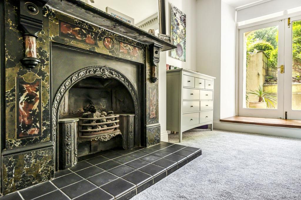 Fireplace in the main bedroom