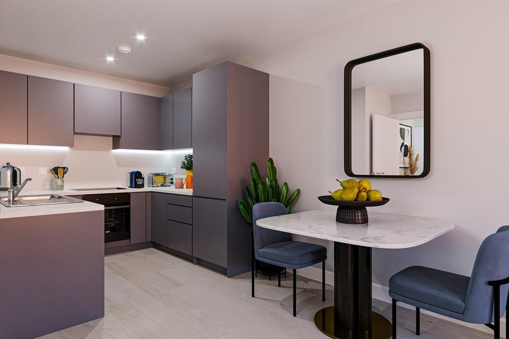 Eastman show apartment kitchen area