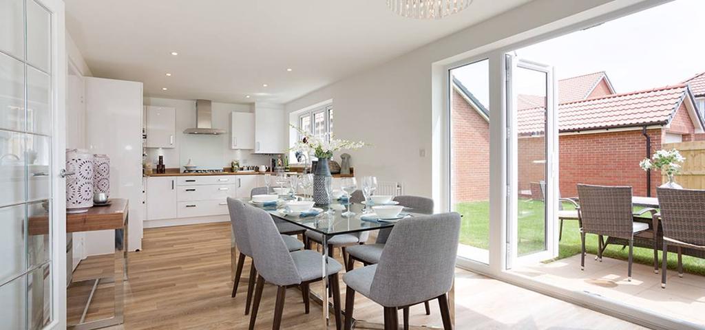 Typical kitchen and dining area