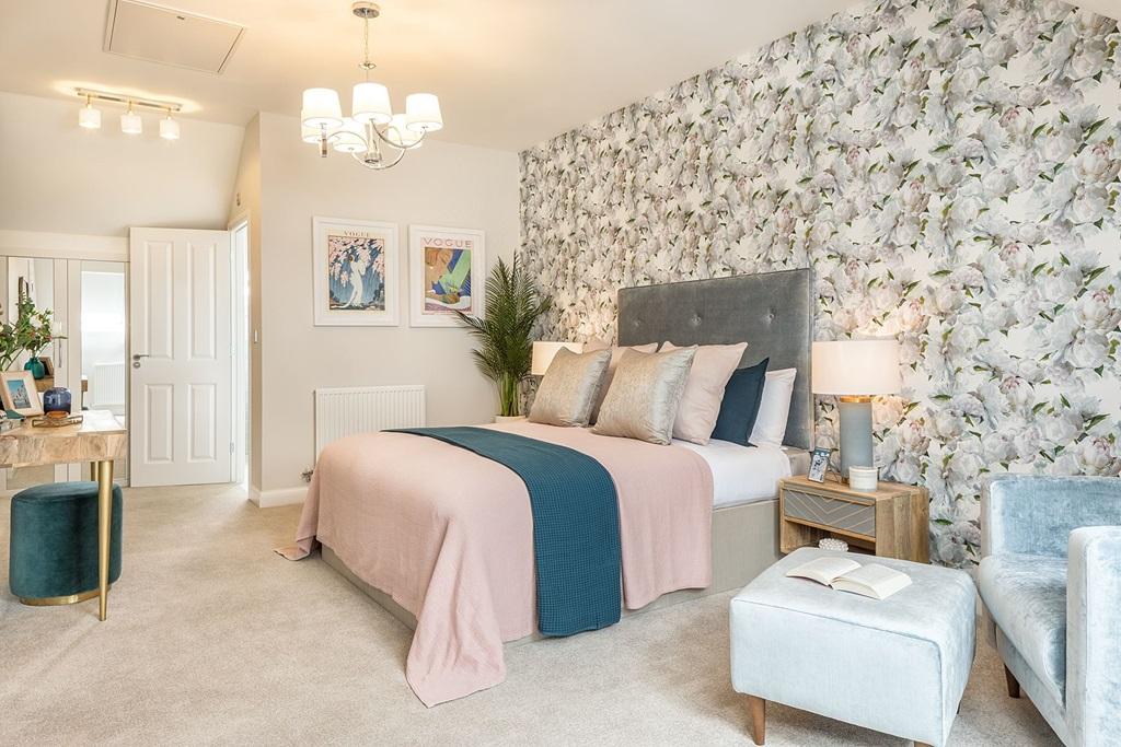 Main bedroom in the Woodcote 4 bedroom home
