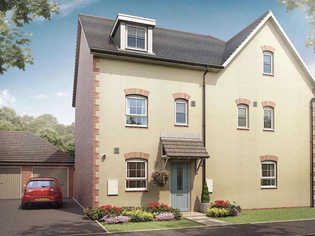 Outside view of the Woodcote 4 bedroom semi detached home